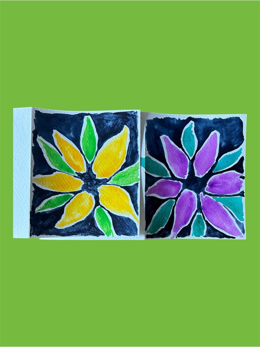 🆓 (2) Handmade Watercolour Floral Cards 🌺